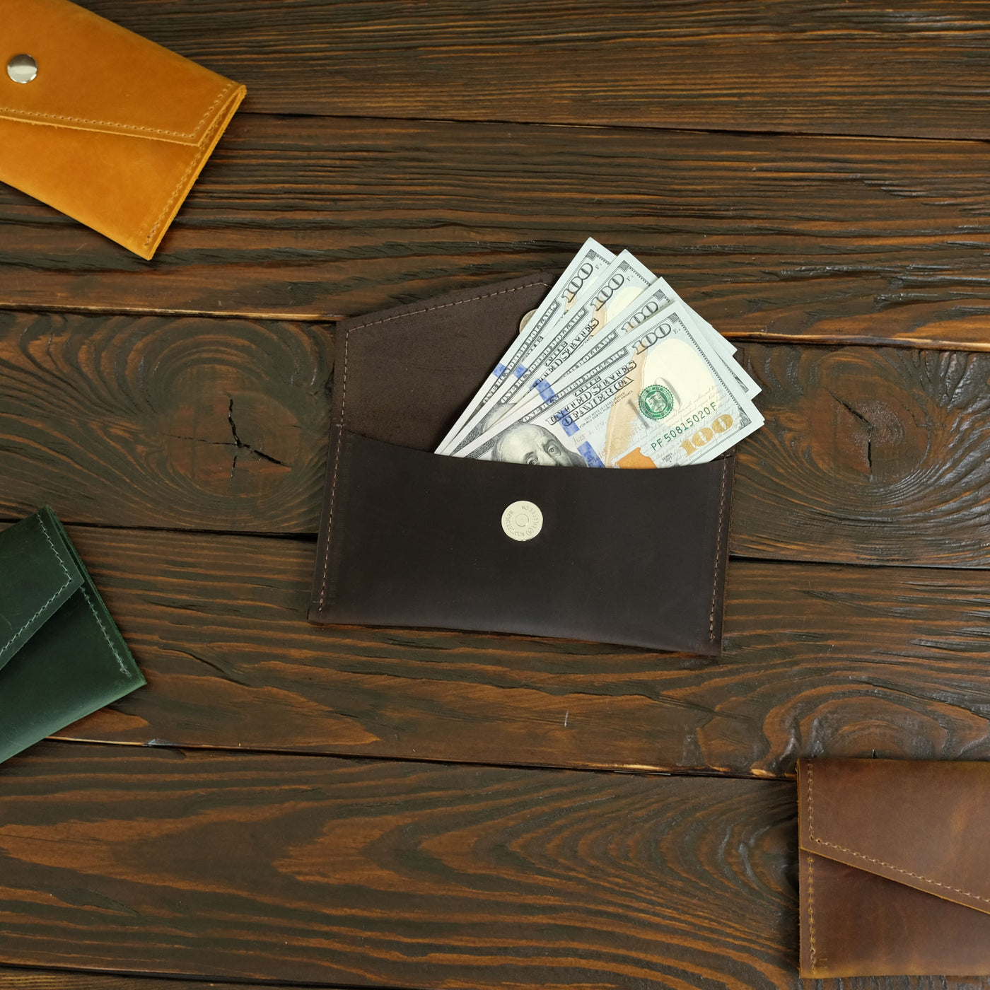 Every custom leather wallet is unique
