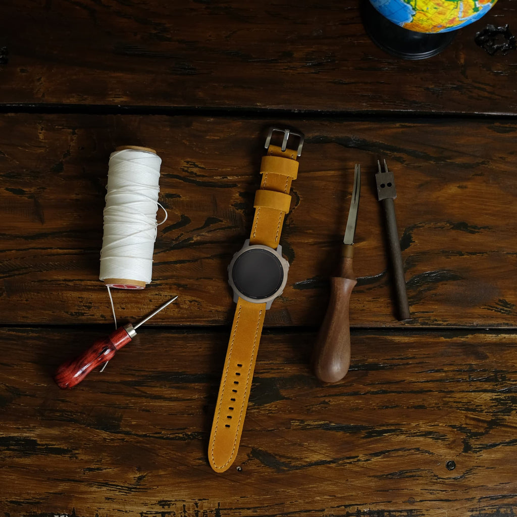 Leather watch band Garmin