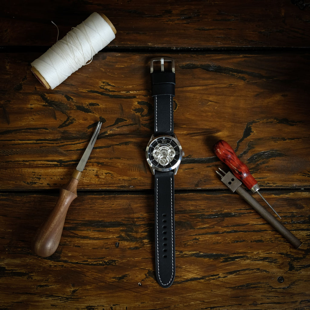 Leather watch band