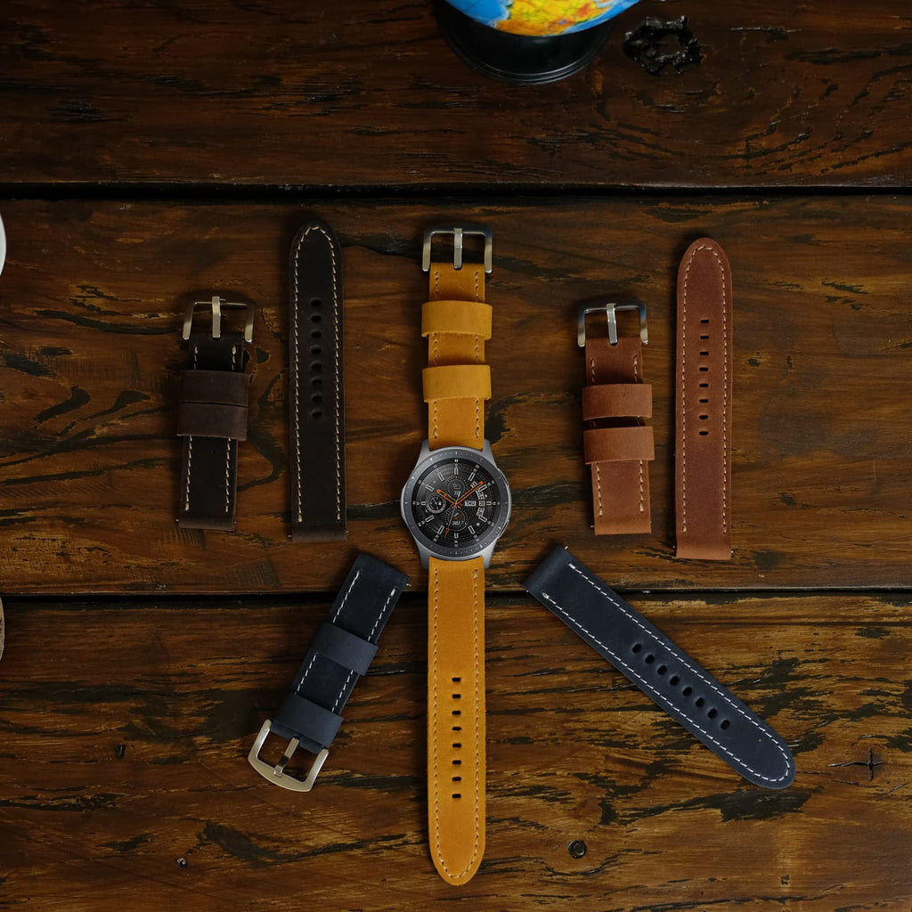 Leather watch band