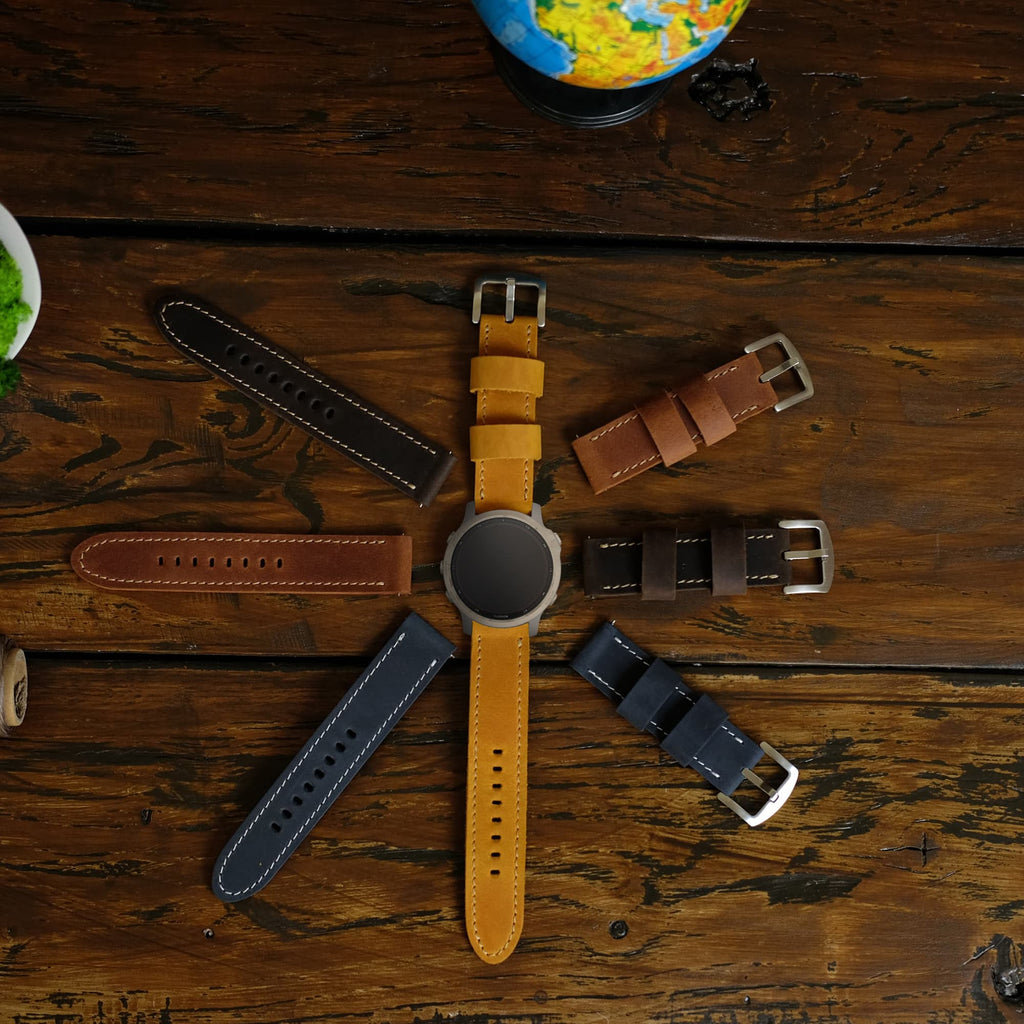 Leather watch band Garmin