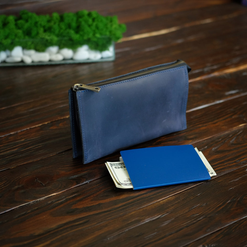 Big long wallet | Navy blue