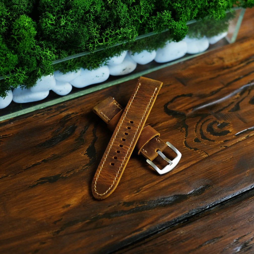 Leather watch band