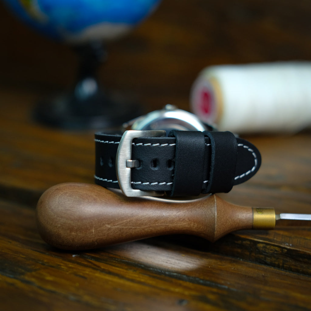 Leather watch band