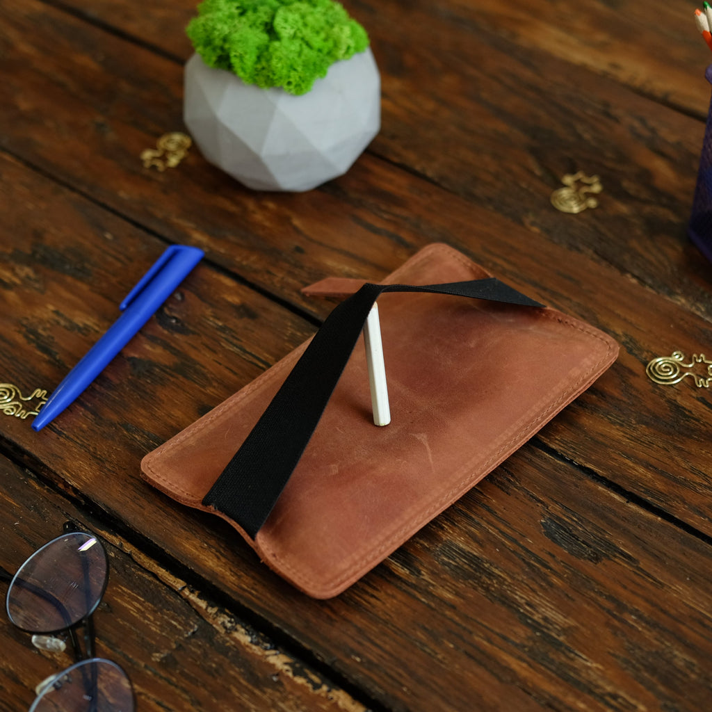 Leather pencil case