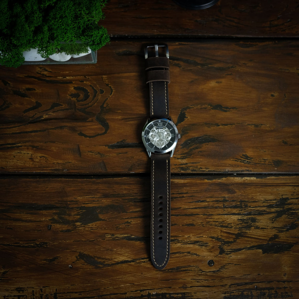 Leather watch band