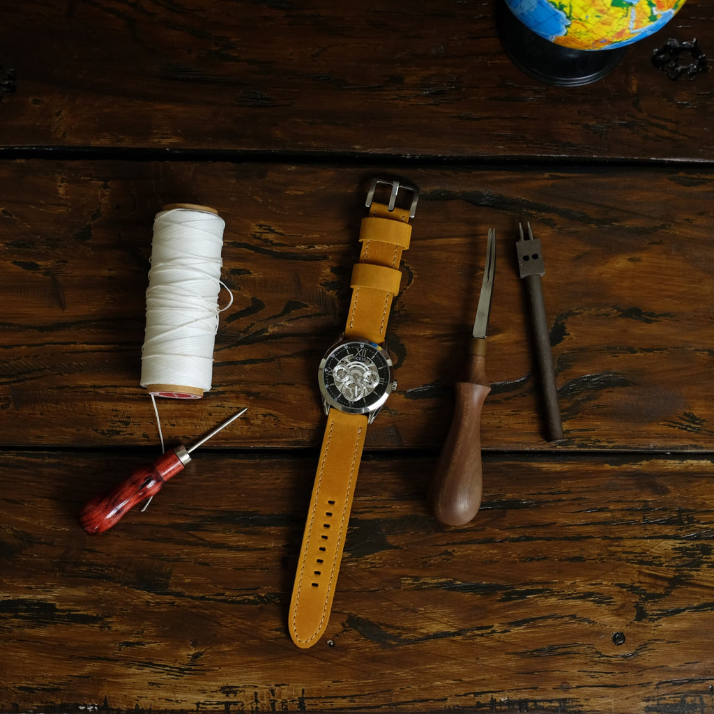 Leather watch band 