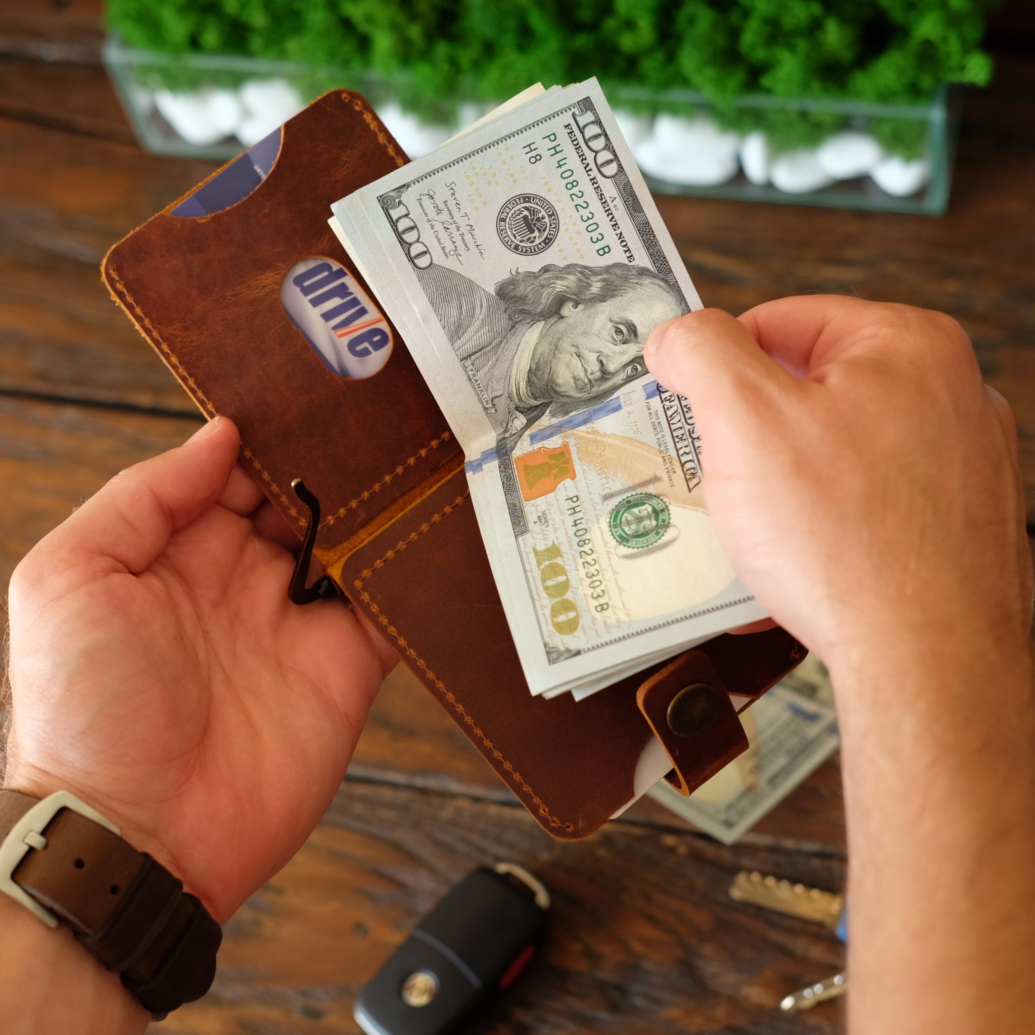 Mens Money Clip - Chestnut & Shop Today & Free Shipping Over $200!