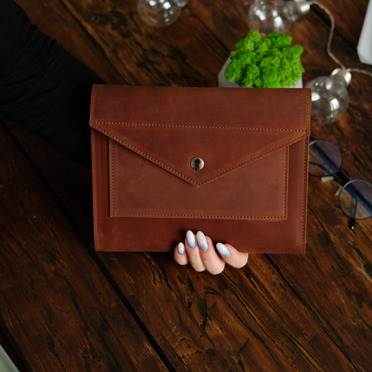 Leather Envelope Notebook in Whiskey & Shop Now!