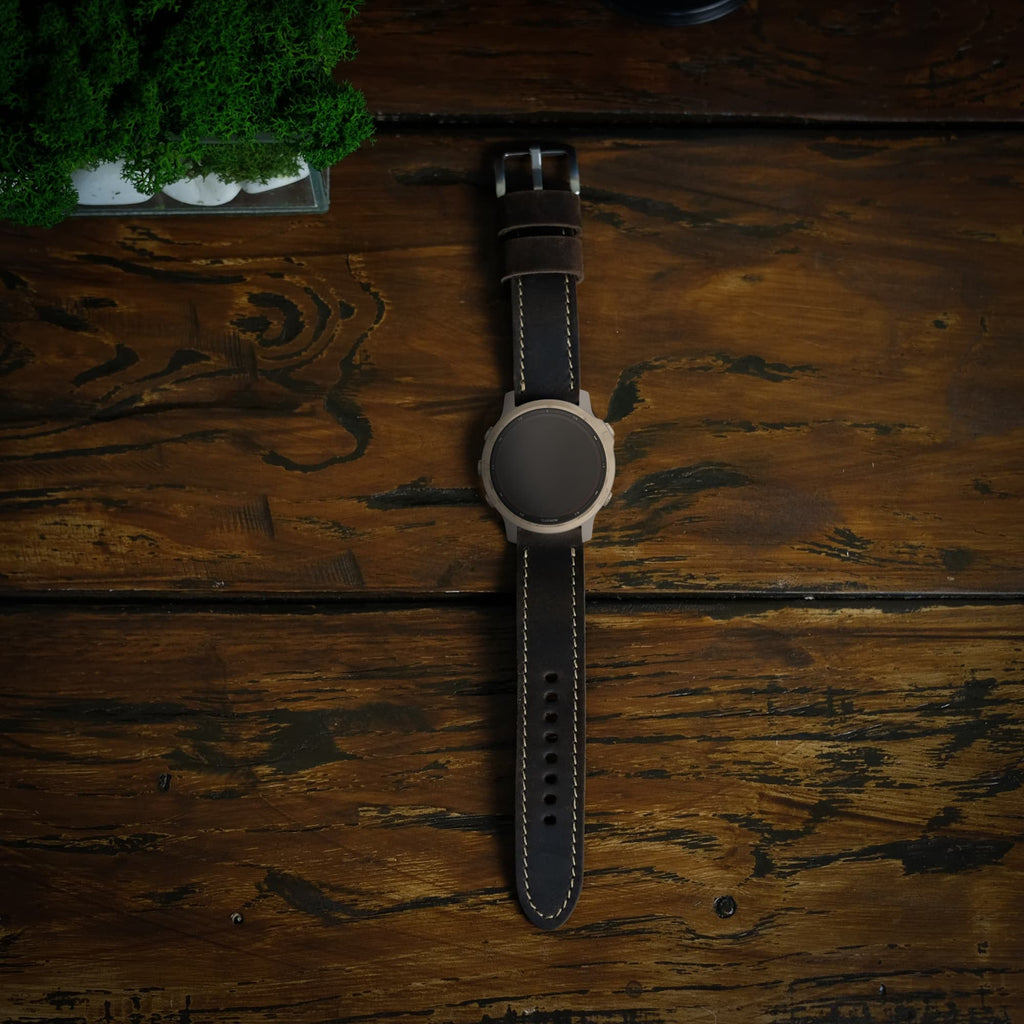 Leather watch band Garmin