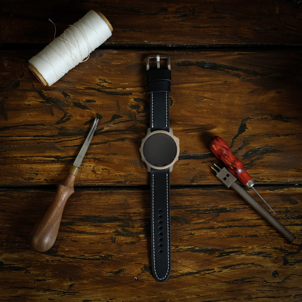 Leather watch band Garmin