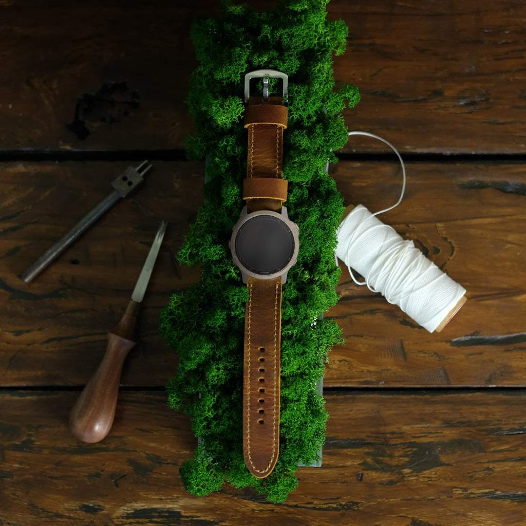 Leather watch band Garmin